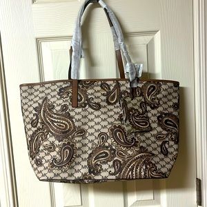 NWT Michael Kors Kors studio paisley large luggage tote